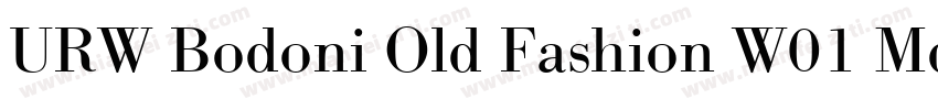 URW Bodoni Old Fashion W01 Md字体转换